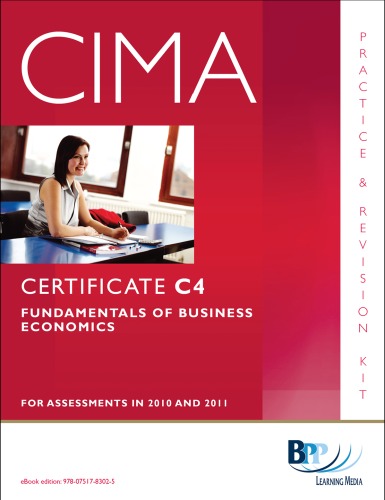 Cima C04 Fundamentals Of Business Economics Revision Kit Bpp Learning Media