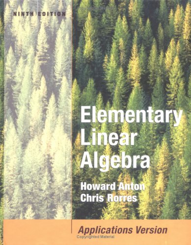Elementary Linear Algebra With Applications 9th Edition Howard Anton