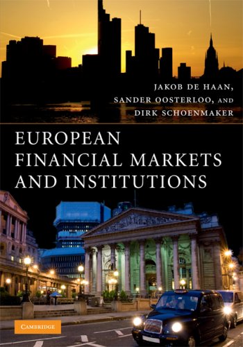 European Financial Markets And Institutions 1st Edition Jakob De Haan
