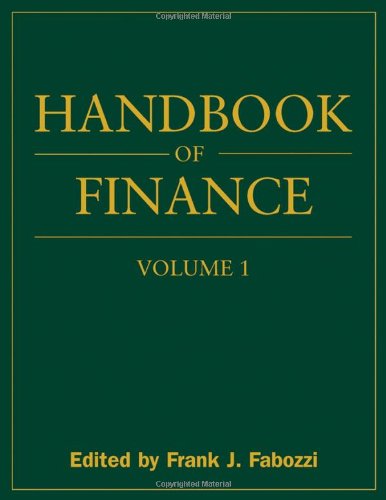 Handbook Of Finance Volume 1 Frank J Fabozzi Cfa