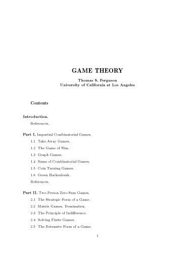 Game Theory Ferguson Ts