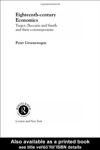 Eighteenth Century Economics Peter Groenewegen