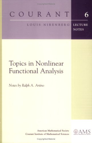 Topics In Nonlinear Functional Analysis Louis Nirenberg