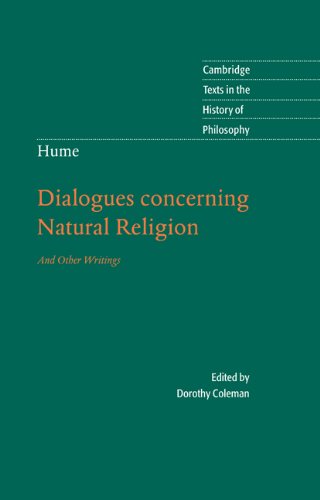 Hume Dialogues Concerning Natural Religion And Other Writings Dorothy Coleman