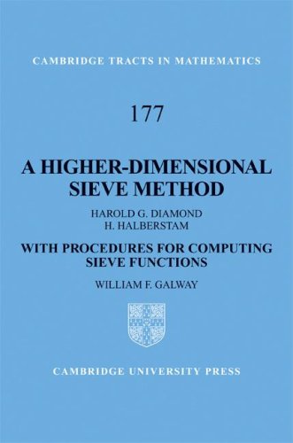 A Higherdimensional Sieve Method With Procedures For Computing Sieve Functions Harold G Diamond