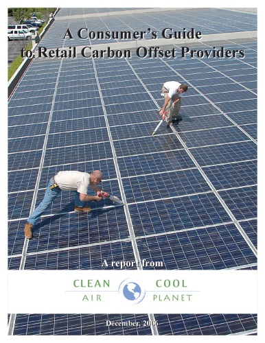 Consumers Guide To Carbon Offsets R20070817f Wiley Barbour