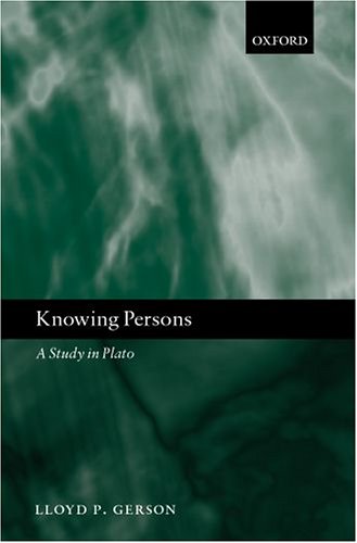 Knowing Persons A Study In Plato First Edition Lloyd P Gerson