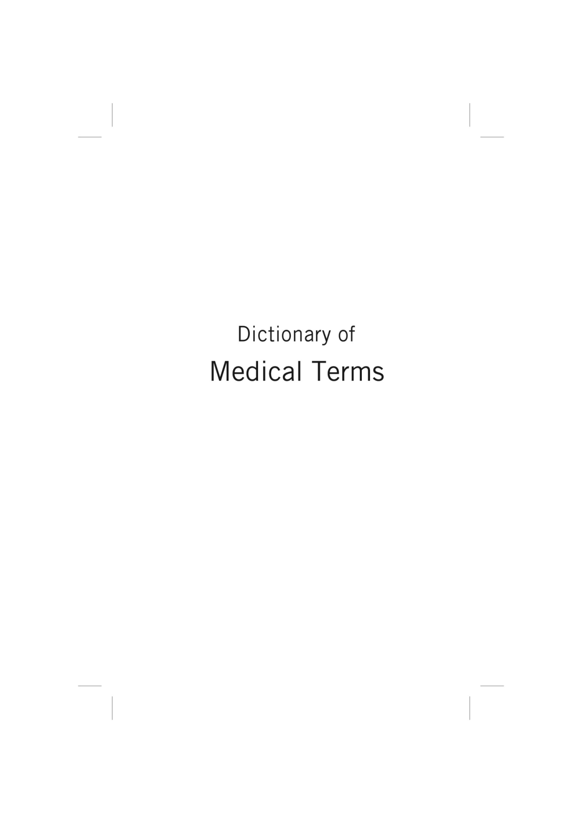 Dictionary Of Medical Terms 4th Edition Ac Black