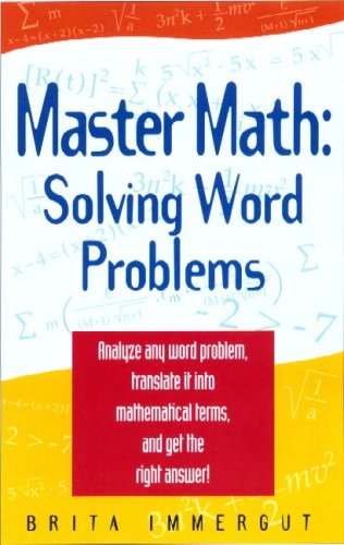 Master Math Solving Word Problems Master Math Series 1st Edition Brita Immergut