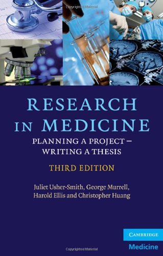 Research In Medicine Planning A Project Writing A Thesis 3rd Edition Juliet Ushersmith