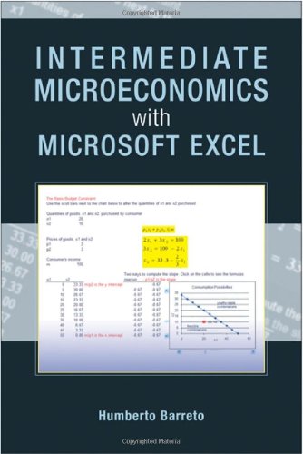 Intermediate Microeconomics With Microsoft Excel 1st Edition Humberto Barreto