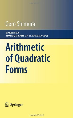 Arithmetic Of Quadratic Forms 1st Edition Goro Shimura Auth