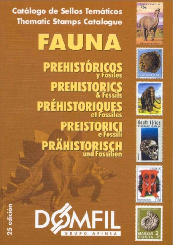 Domfil Thematic Stamps Catalogue Fauna Prehistorics Fossils 25th Edition