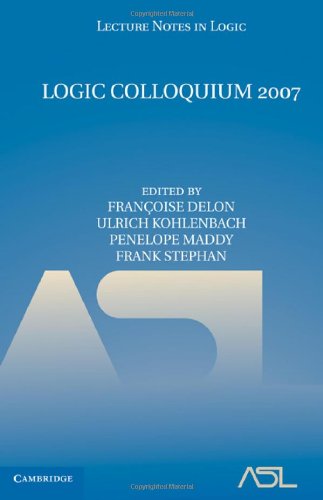 Logic Colloquium 2007 1st Edition Franoise Delon Ulrich Kohlenbach
