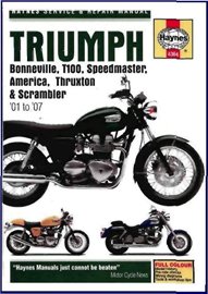Triumph Bonneville T100 Speedmaster America Thruxton And Scrambler Service And Repair Manual 2001 To 2007 Haynes Service And Repair Manuals Matthew Coombs