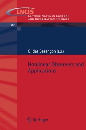 Nonlinear Observers And Applications 1st Edition Gildas Besanon