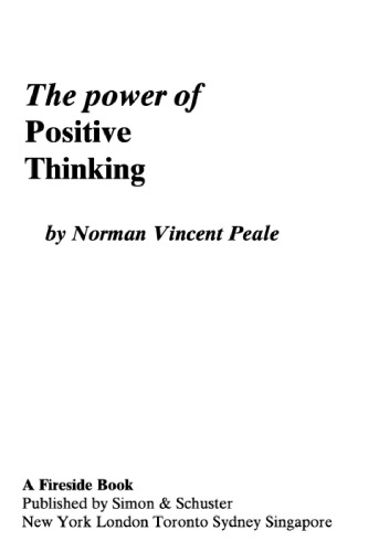 Power Of Positive Thinking Peale Nv