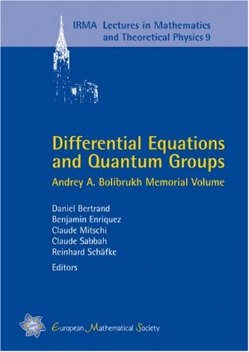 Differential Equations And Quantum Groups Andrey A Bolibrukh Memorial Volume 1 Aufl Daniel Bertrand Benjamin Enriquez Claude Mitschi Claude Sabbah And Reinhard Schfke