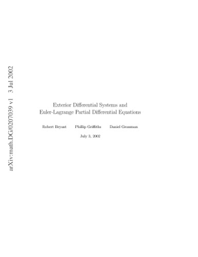 Differential Systems Eulerlagrange Bryant