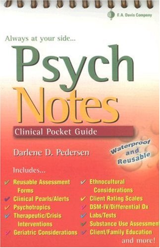 Psych Notes Clinical Pocket Guide Darlene D Pedersen