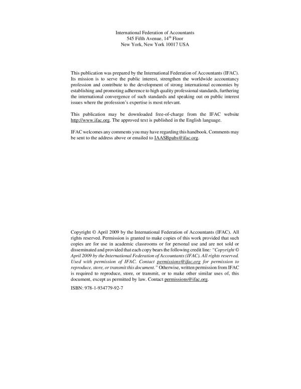 Handbook Of International Standard Of Auditing