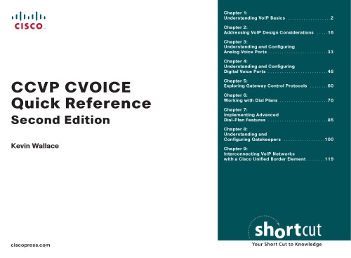 Cisco Press Ccvp Cvoice Quick Reference 2nd Edition Wallace Kewin