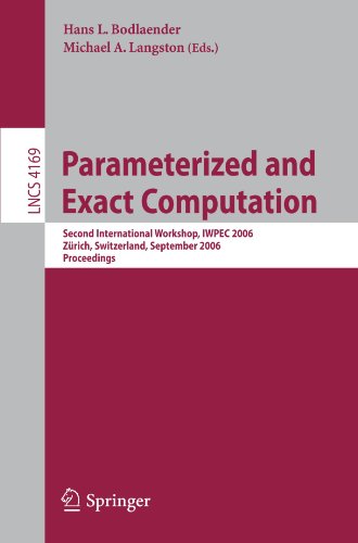 Parameterized And Exact Computation Second International Workshop Iwpec 2006 Zrich Switzerland September 1315 2006 Proceedings 1st Edition Fbio Protti
