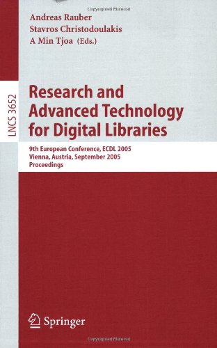 Research And Advanced Technology For Digital Libraries 9th European Conference Ecdl 2005 Vienna Austria September 1823 2005 Proceedings 1st Edition Rao Shen