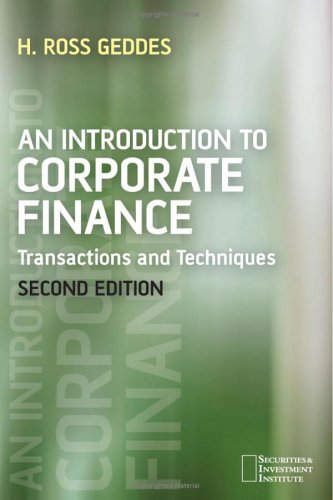An Introduction To Corporate Finance Transactions And Techniques 2nd Ross Geddes