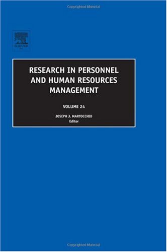 Research In Personnel And Human Resources Management Volume 24 Joseph J Martocchio