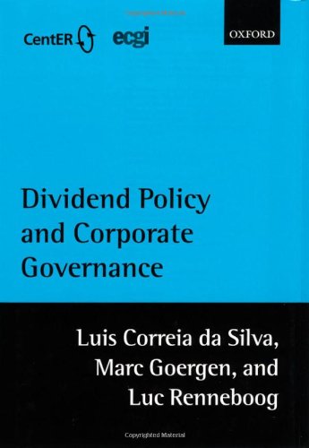 Dividend Policy And Corporate Governance Luis Correia Da Silva