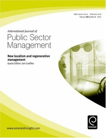 New Localism And Regeneration Management Jon Coaffee