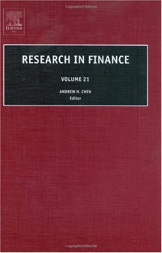 Research In Finance Volume 21 Andrew H Chen