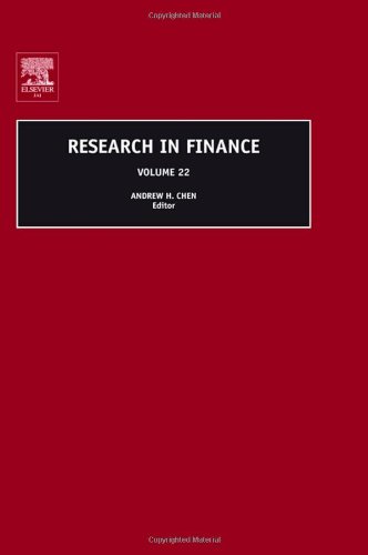 Research In Finance Volume 22 1st Edition Chen A H