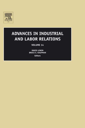 Advances In Industrial And Labor Relations 1st Edition Lewin D Ed