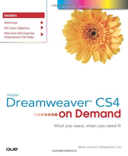 Adobe Dreamweaver Cs4 On Demand 1st Edition Steve Johnson Steve Perspection Inc