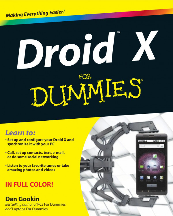 Droid X For Dummies Dan Gookin
