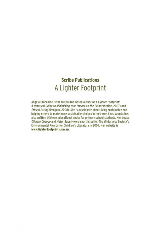 A Lighter Footprint A Practical Guide To Minimising Your Impact On The Planet Angela Crocombe
