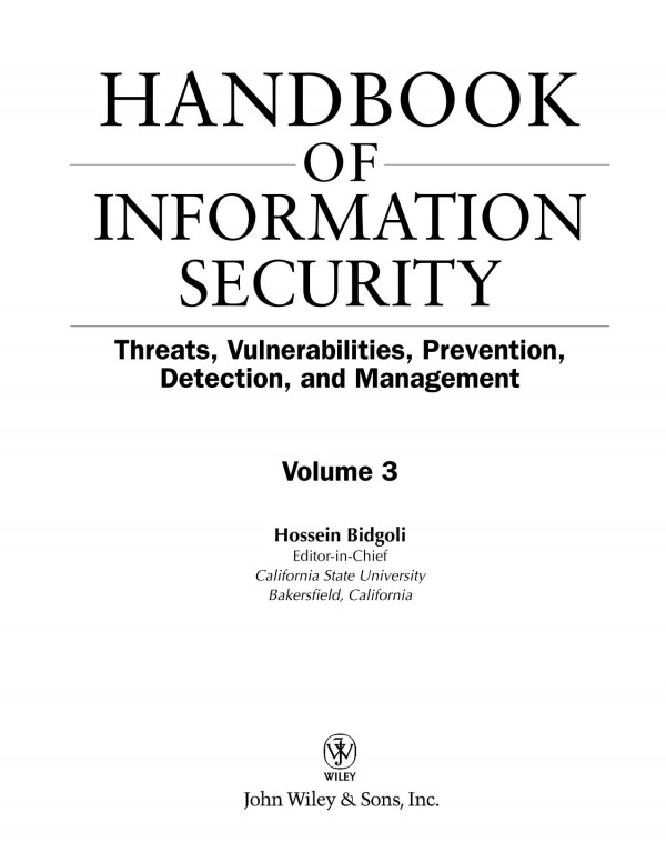 Handbook Of Information Security