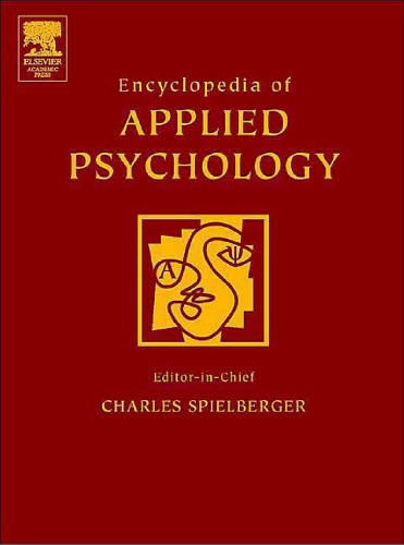 Encyclopedia Of Applied Psychology Vol I Charles Spielberger