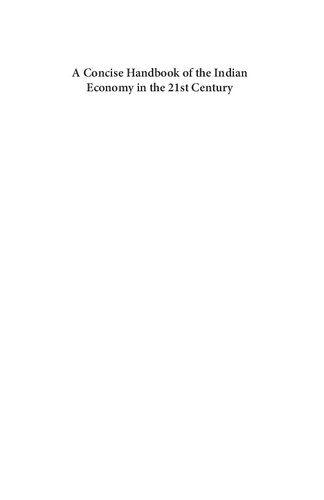 A Concise Handbook Of The Indian Economy In The 21st Century 2nd Edition Ashima Goyal