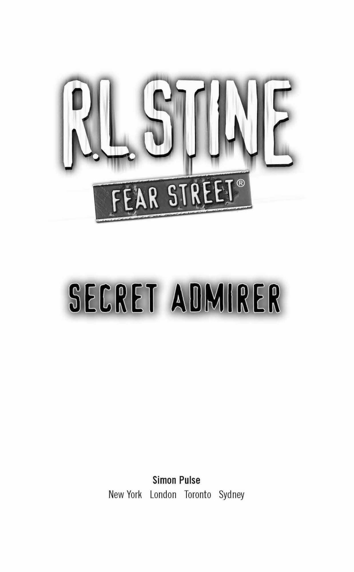 Secret Admirer Rl Stine