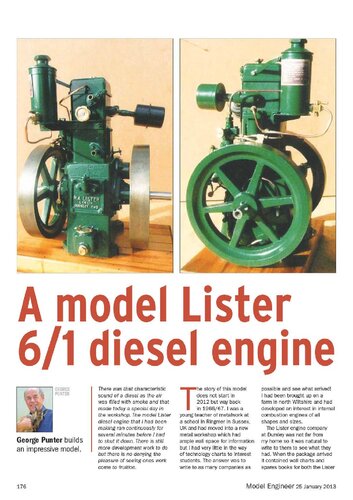 Lister Model Diesel Engine Plan Plans Type 61 Lister Engines