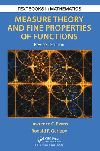 Measure Theory And Fine Properties Of Functions Revised Lawrence Craig Evans