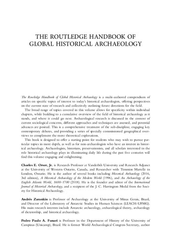 The Routledge Handbook Of Global Historical Archaeology Charles E Orser Jr Susan Lawrence James Symonds Andrs Zarankin