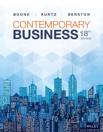 Contemporary Business 18th Edition Louis E Boone David L Kurtz