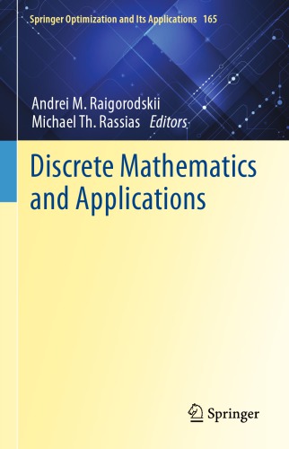 Discrete Mathematics And Applications 1st Edition Andrei M Raigorodskii Michael Th Rassias