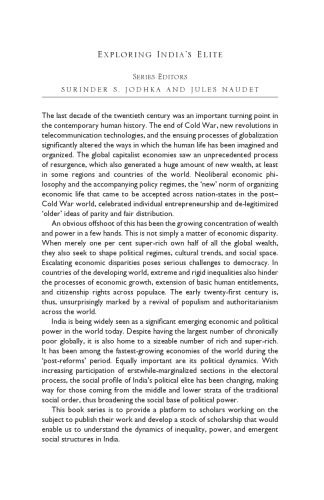 Mapping The Elite Power Privilege And Inequality Surinder S Jodhka And Jules Naudet