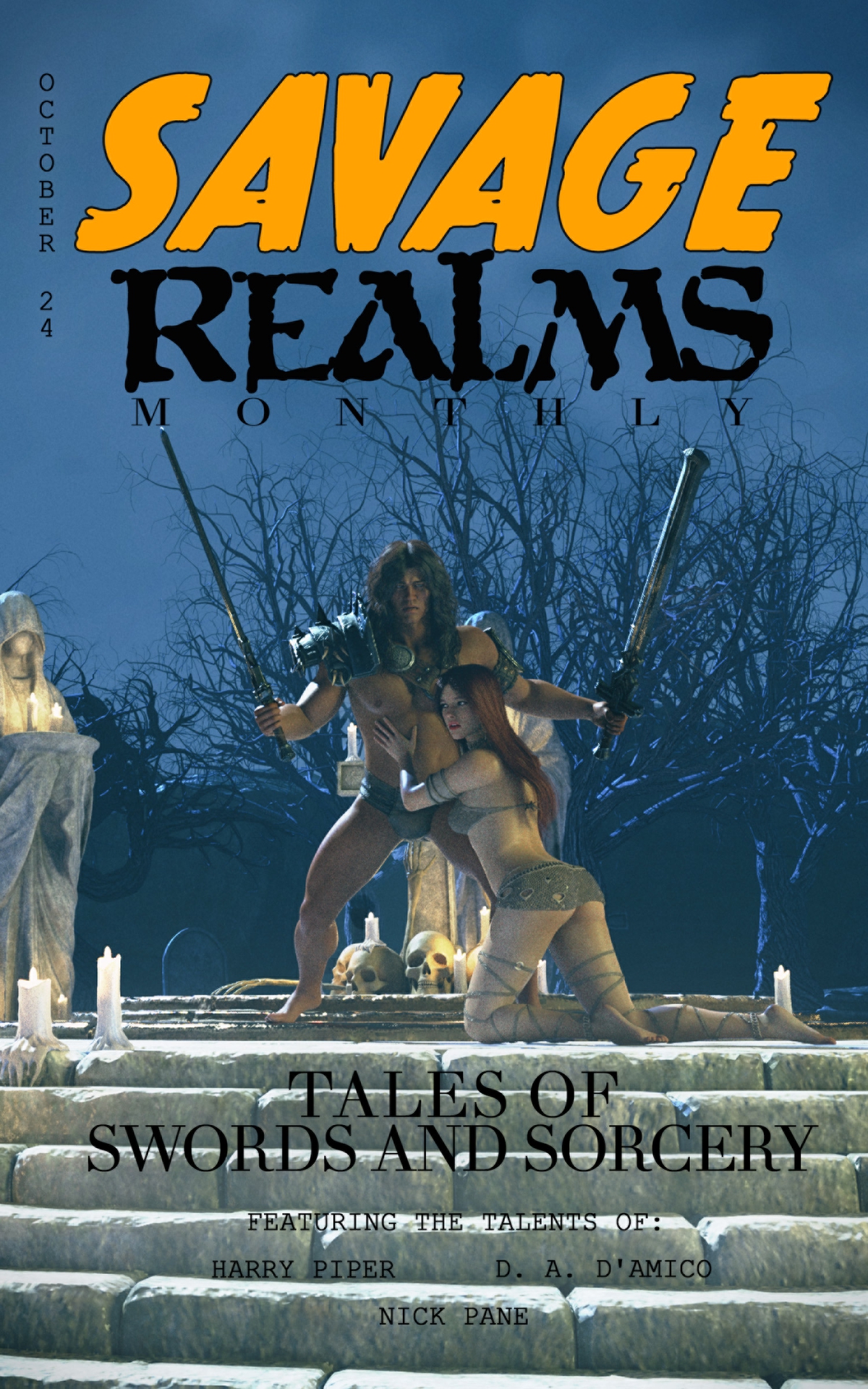 Savage Realms Monthly October 2024 A Collection Of Dark Fantasy Sword And Sorcery Short Adventure Stories Damico