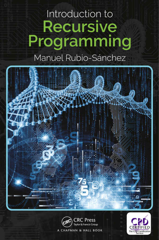 Introduction To Recursive Programming Manuel Rubiosanchez